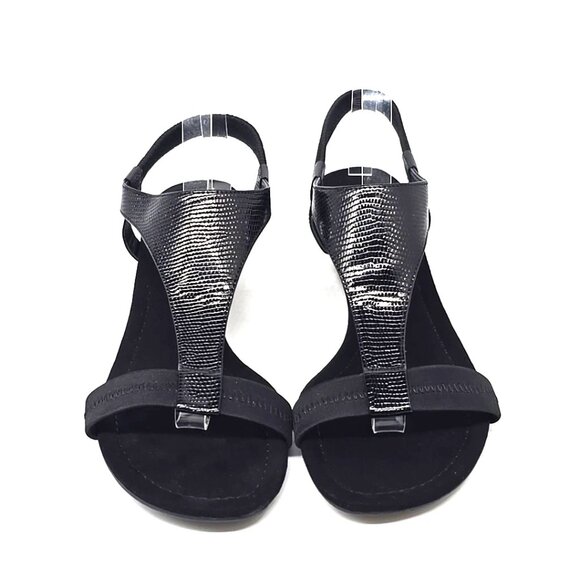 Alfani Vacanzaa Step 'N Flex Wedge Black Sandals Women's Size 10M - Picture 3 of 12